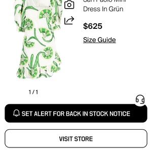 Alexis White/Green San Paolo Mini Dress in Grun. Gorgeous details